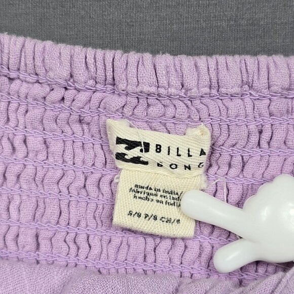 Billabong Small Lilac Purple Sleeveless Dress Cotton Summer Sun Skater - Picture 2 of 4